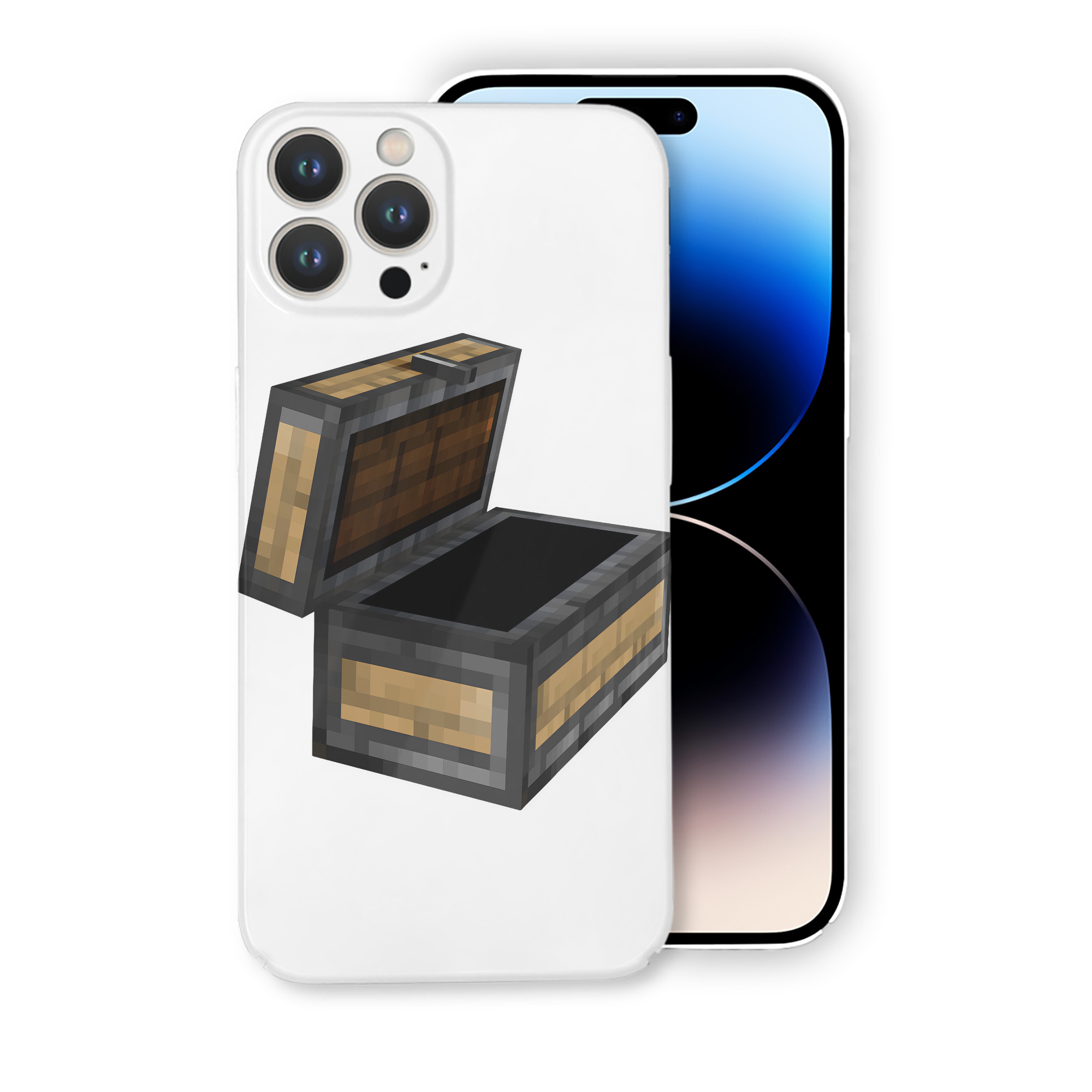 （画像用） マインクラフト ブロックの世界 Minecraft MC Block world 【iPhone 14シリーズ対応】ハードケース